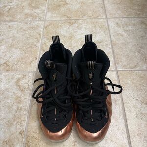 Black and Copper High-Top Sneakers